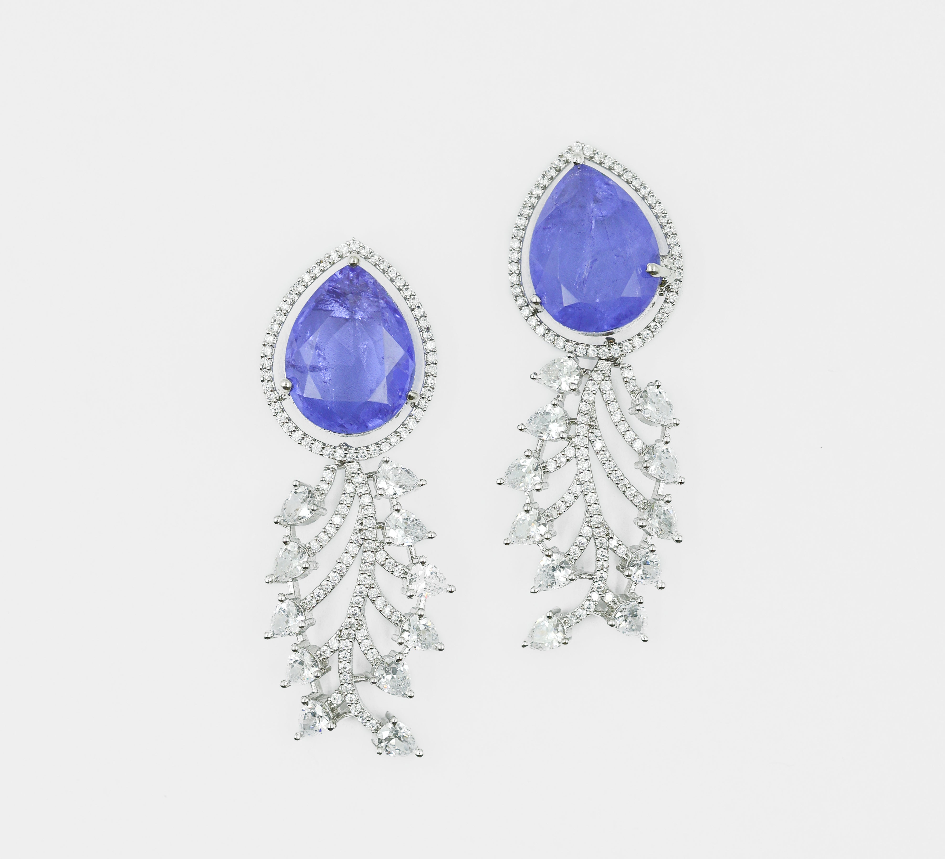 Doublet Stones Earrings - Adisha Jewels