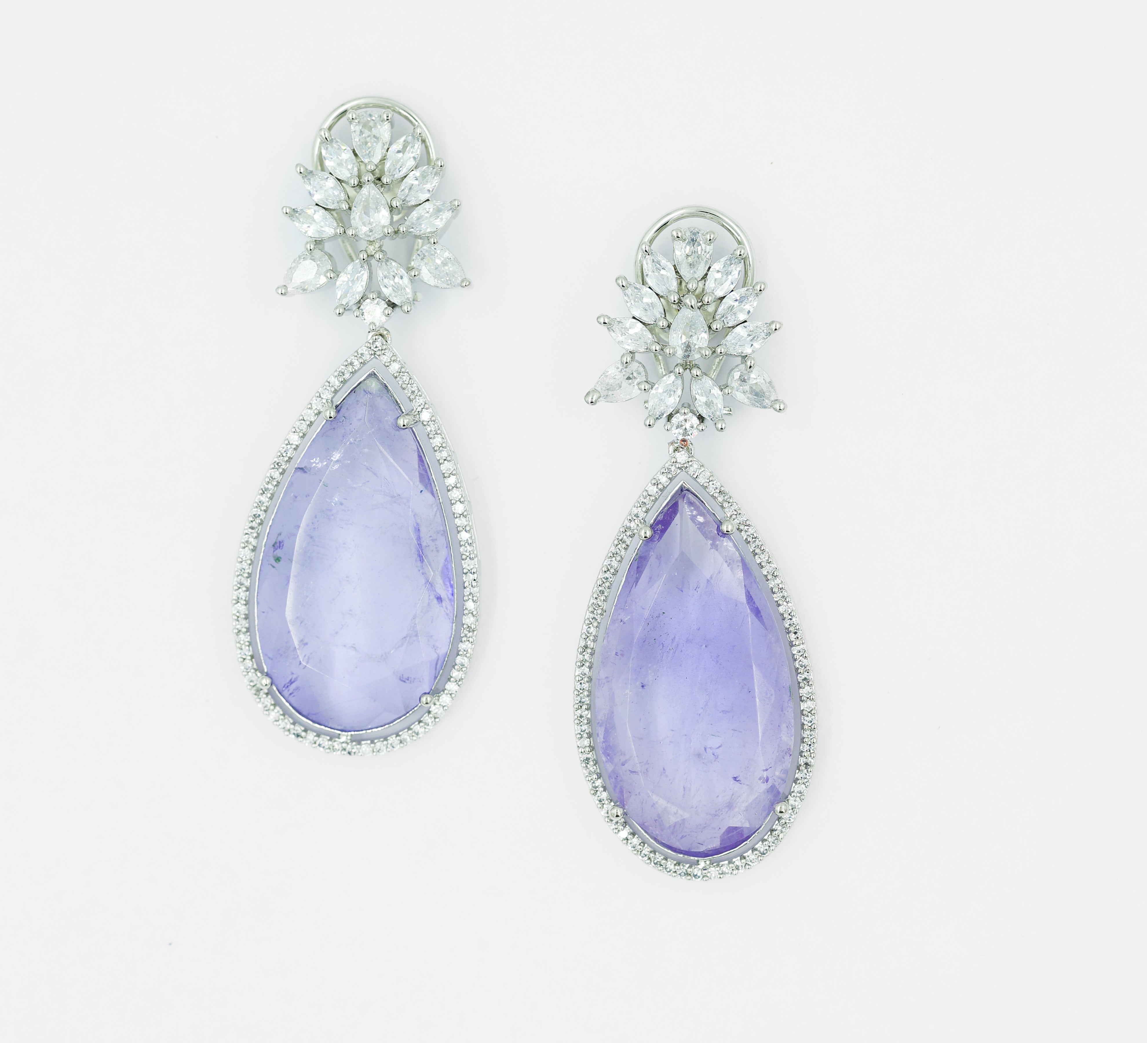 Doublet Stones Earrings - Adisha Jewels