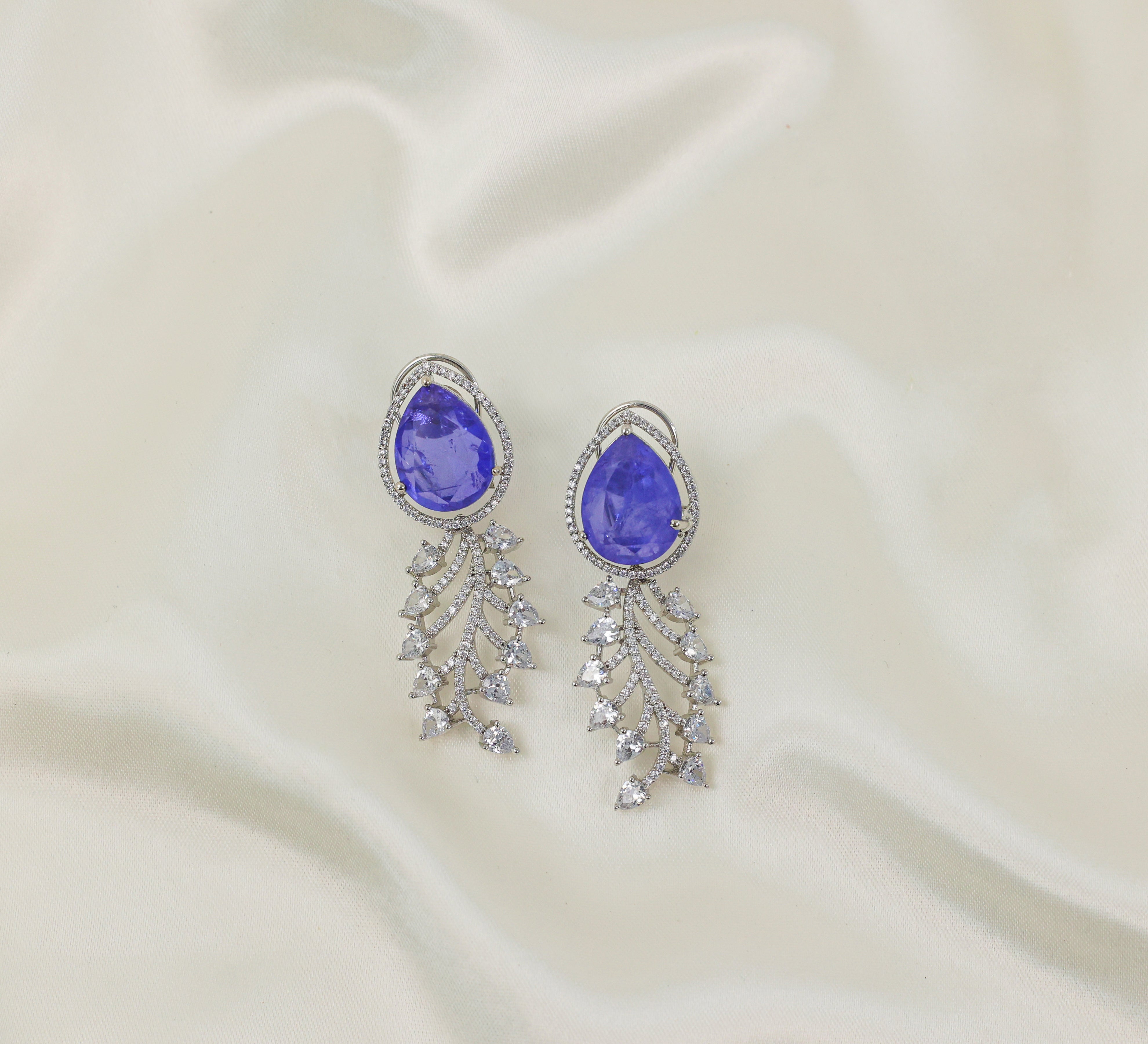 Doublet Stones Earrings - Adisha Jewels