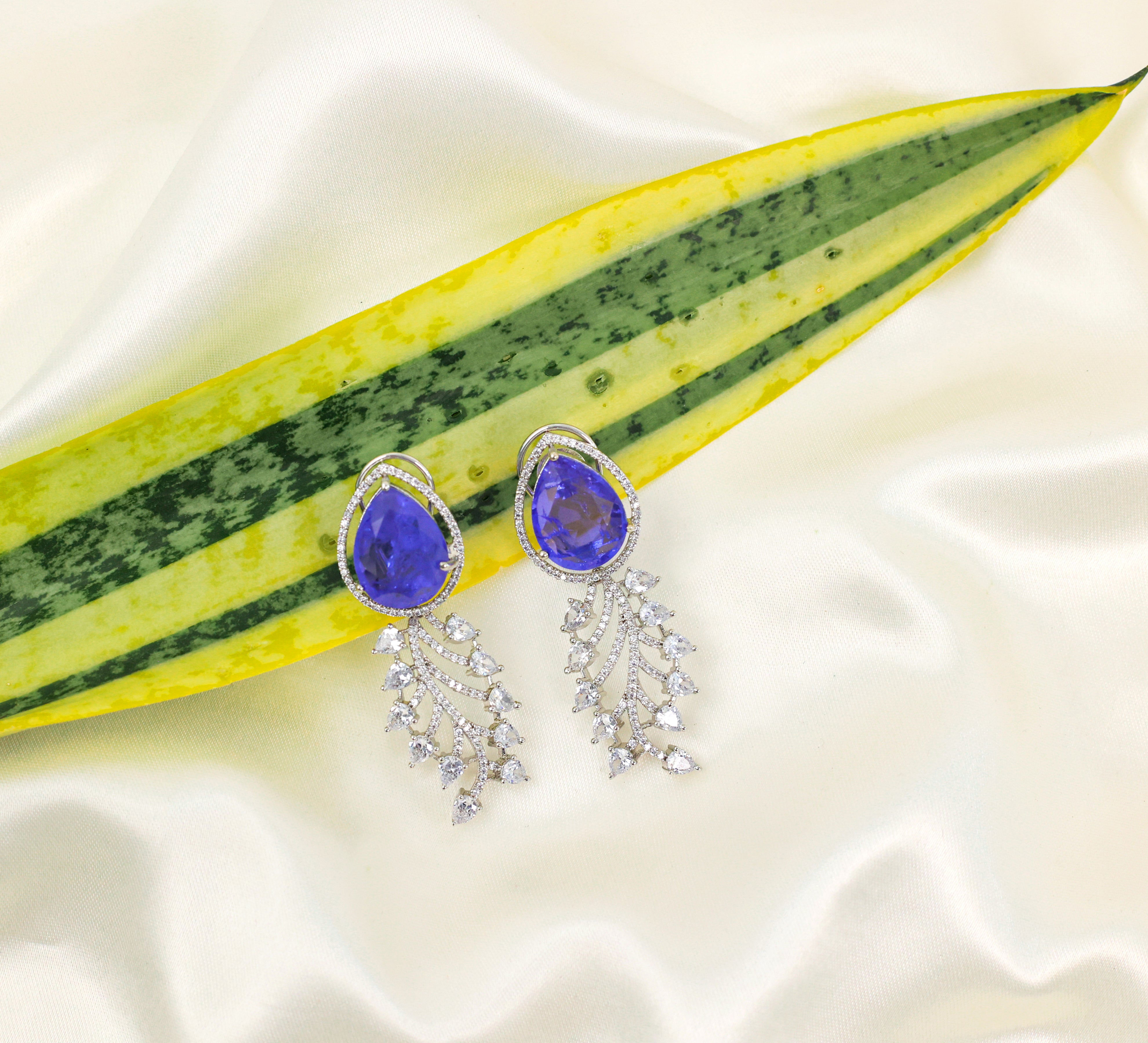 Doublet Stones Earrings - Adisha Jewels