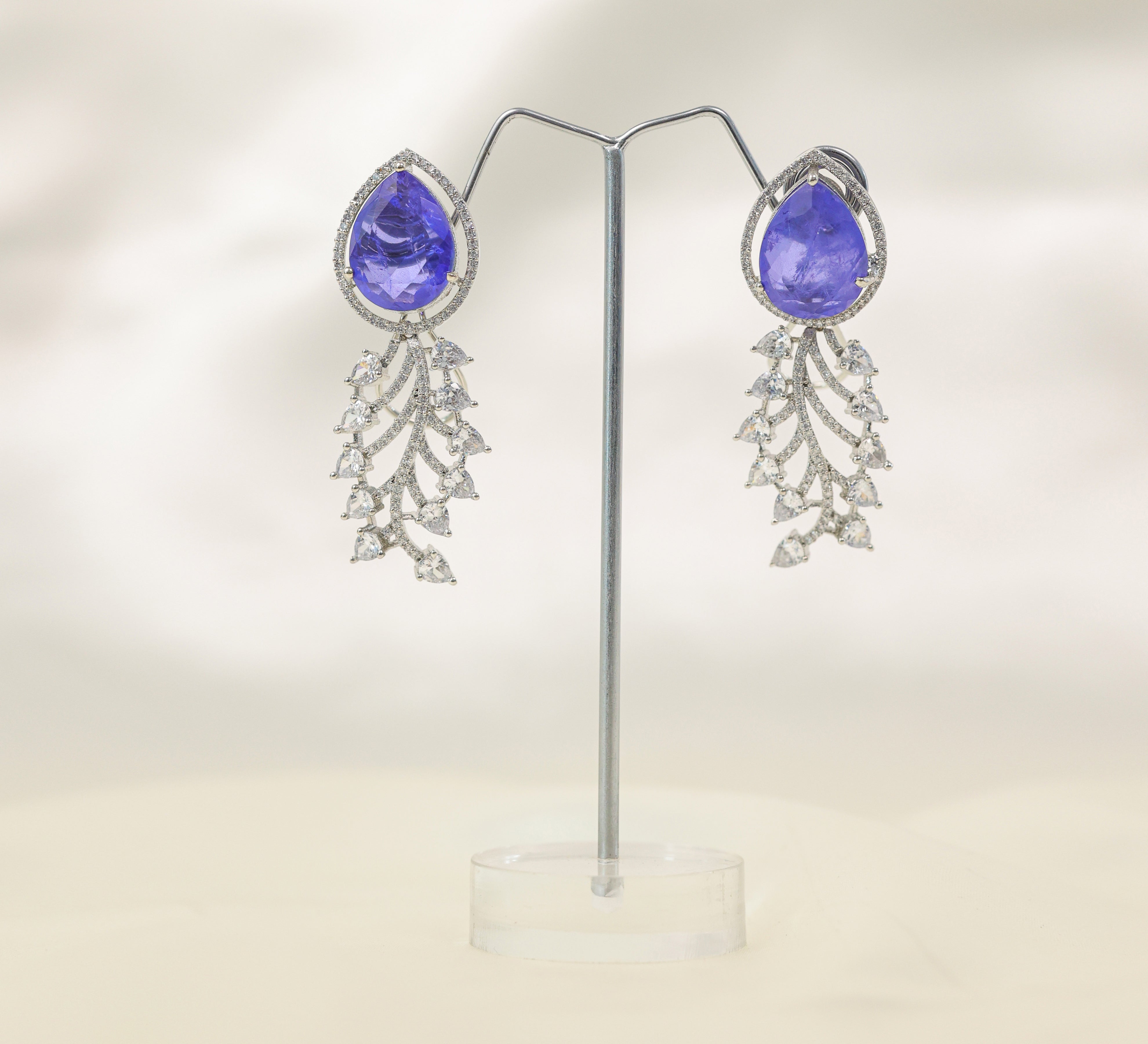 Doublet Stones Earrings - Adisha Jewels