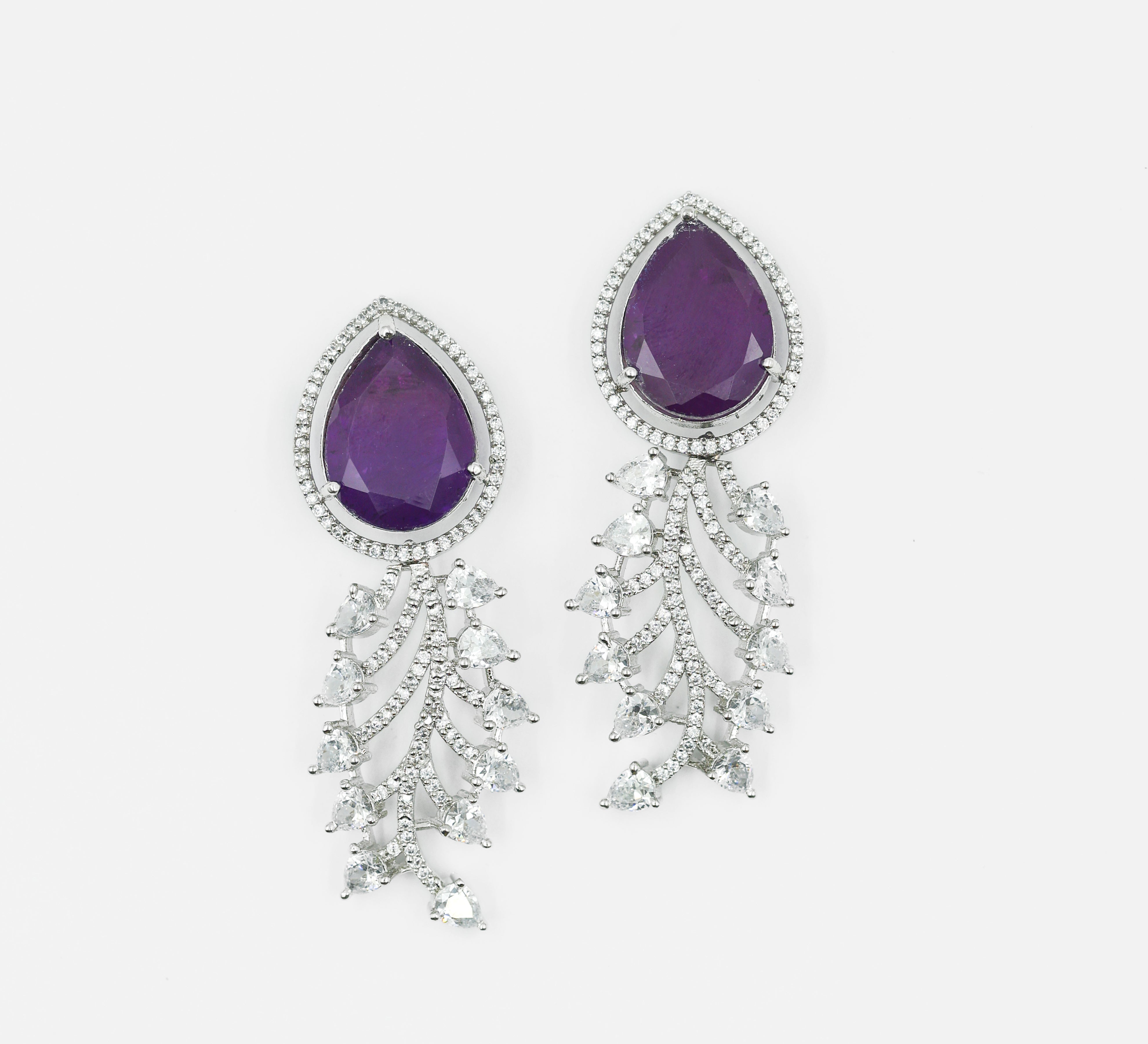 Doublet Stones Earrings - Adisha Jewels