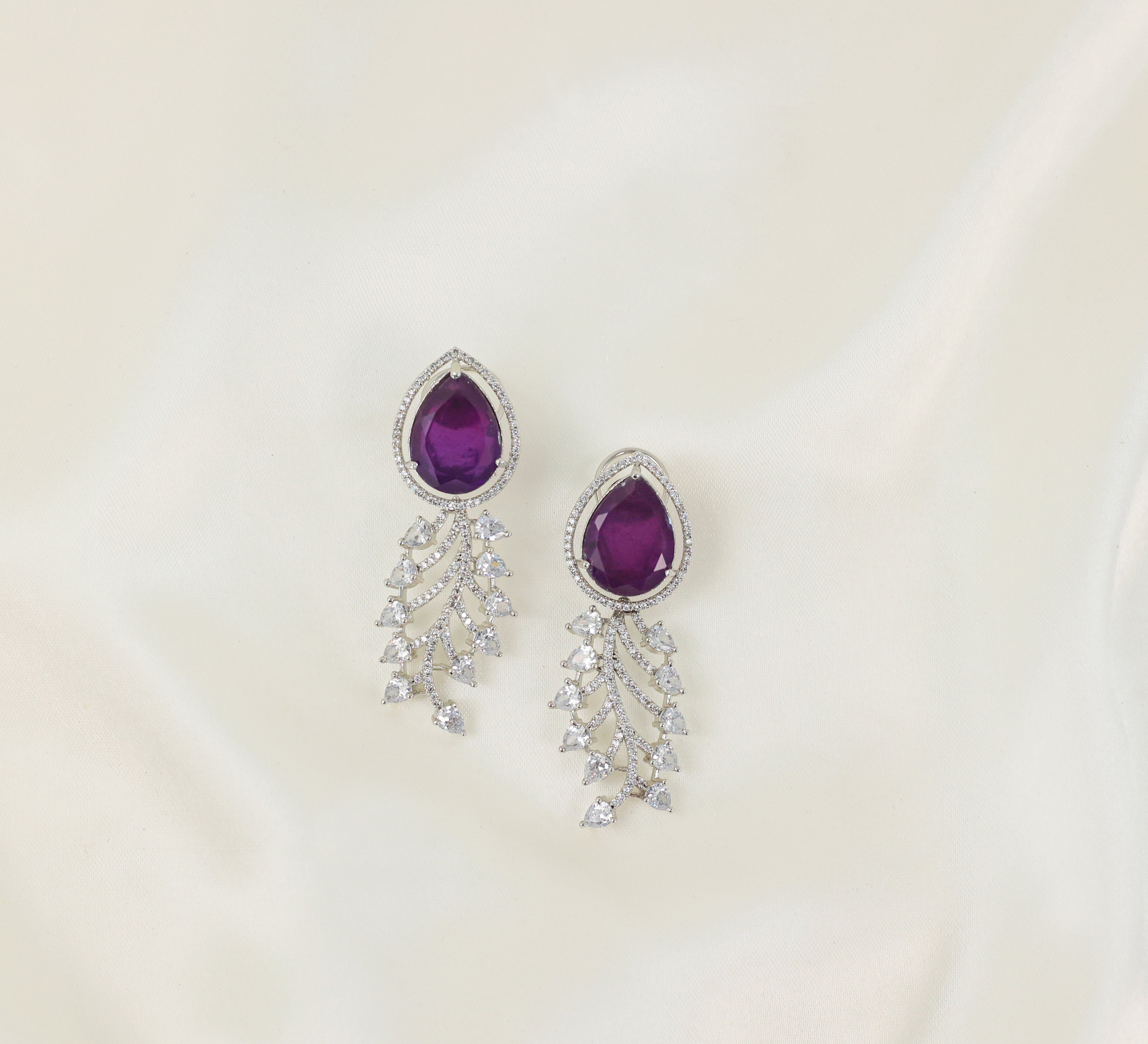 Doublet Stones Earrings - Adisha Jewels