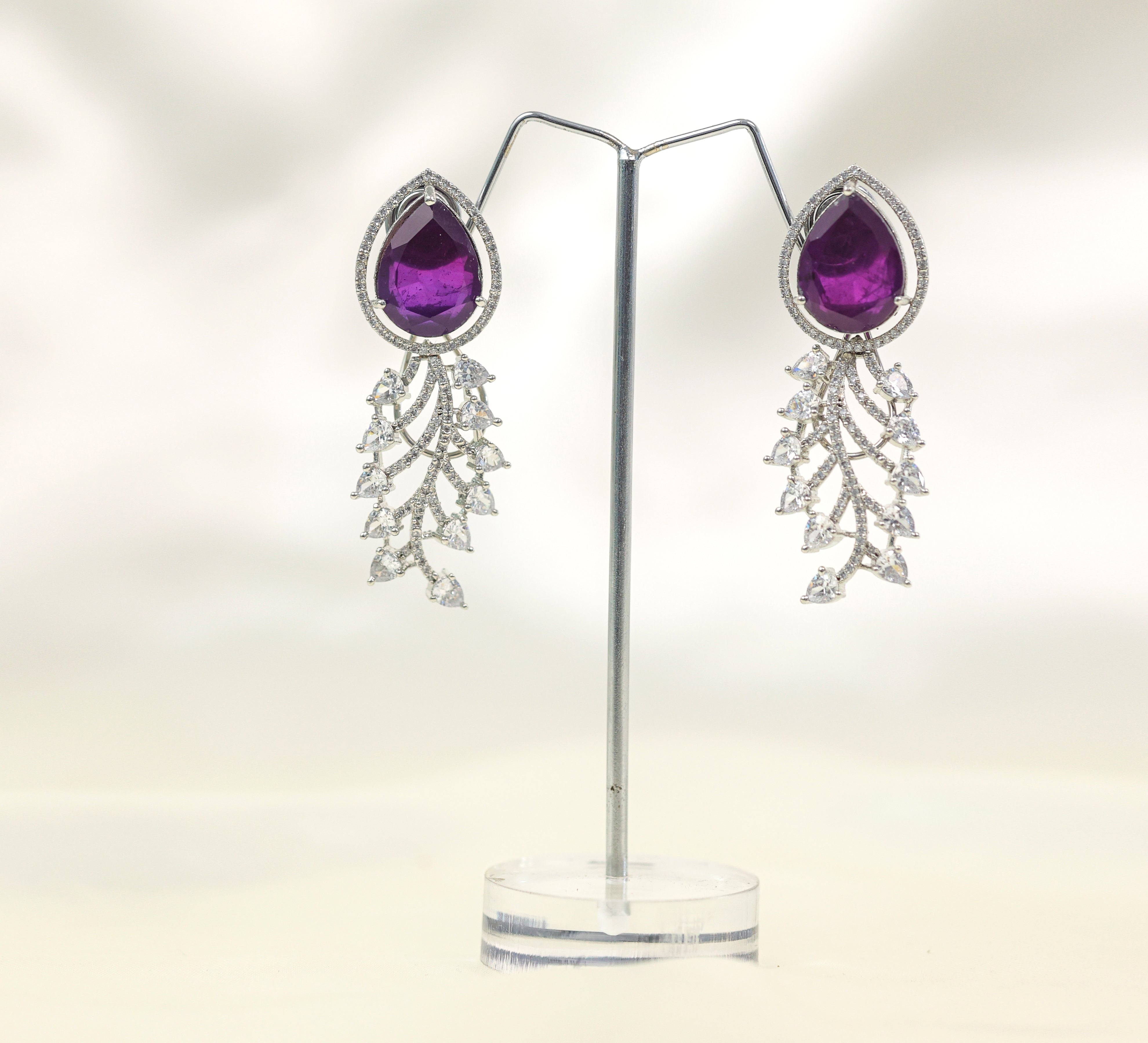 Doublet Stones Earrings - Adisha Jewels