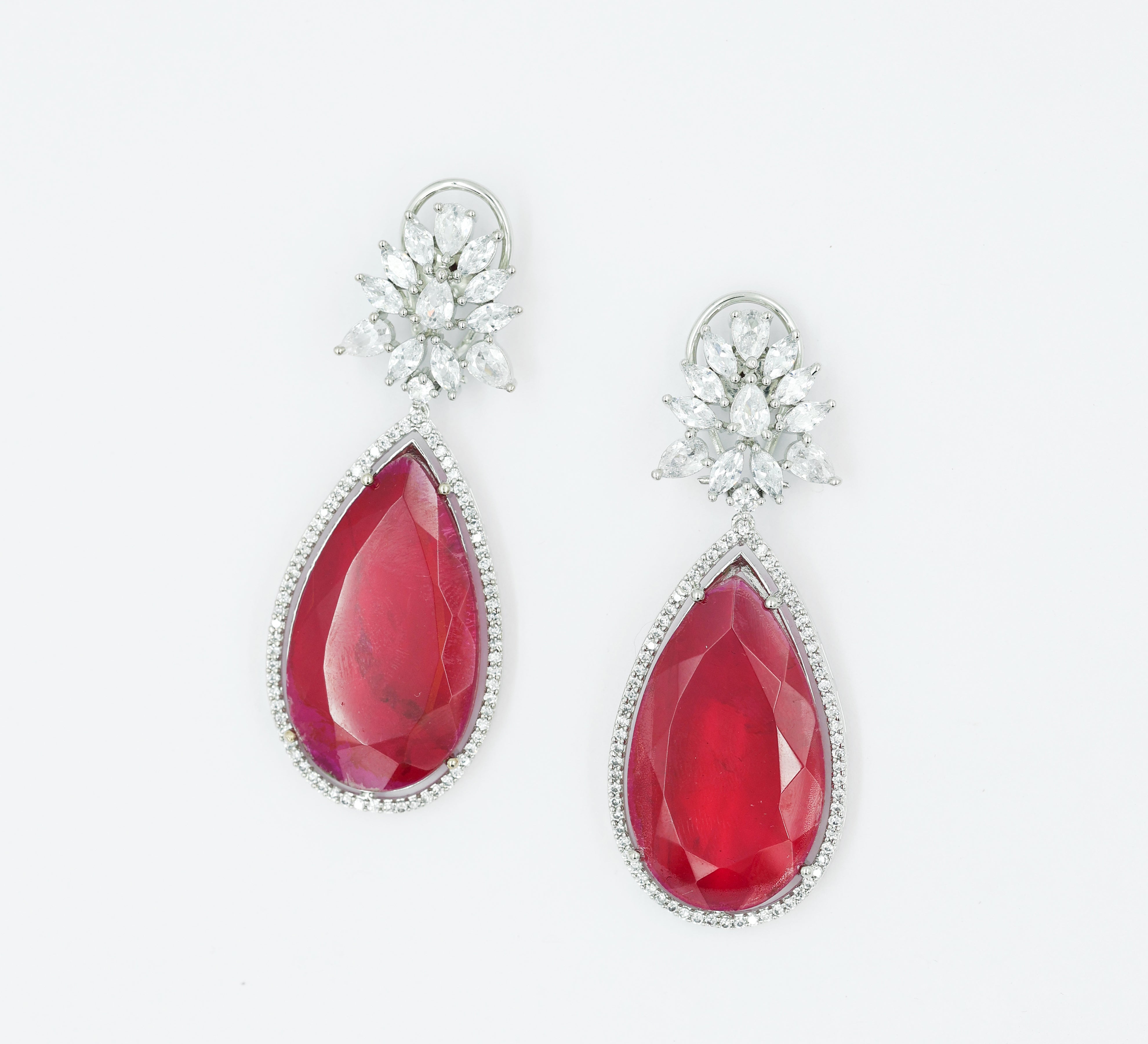 Doublet Stones Earrings - Adisha Jewels