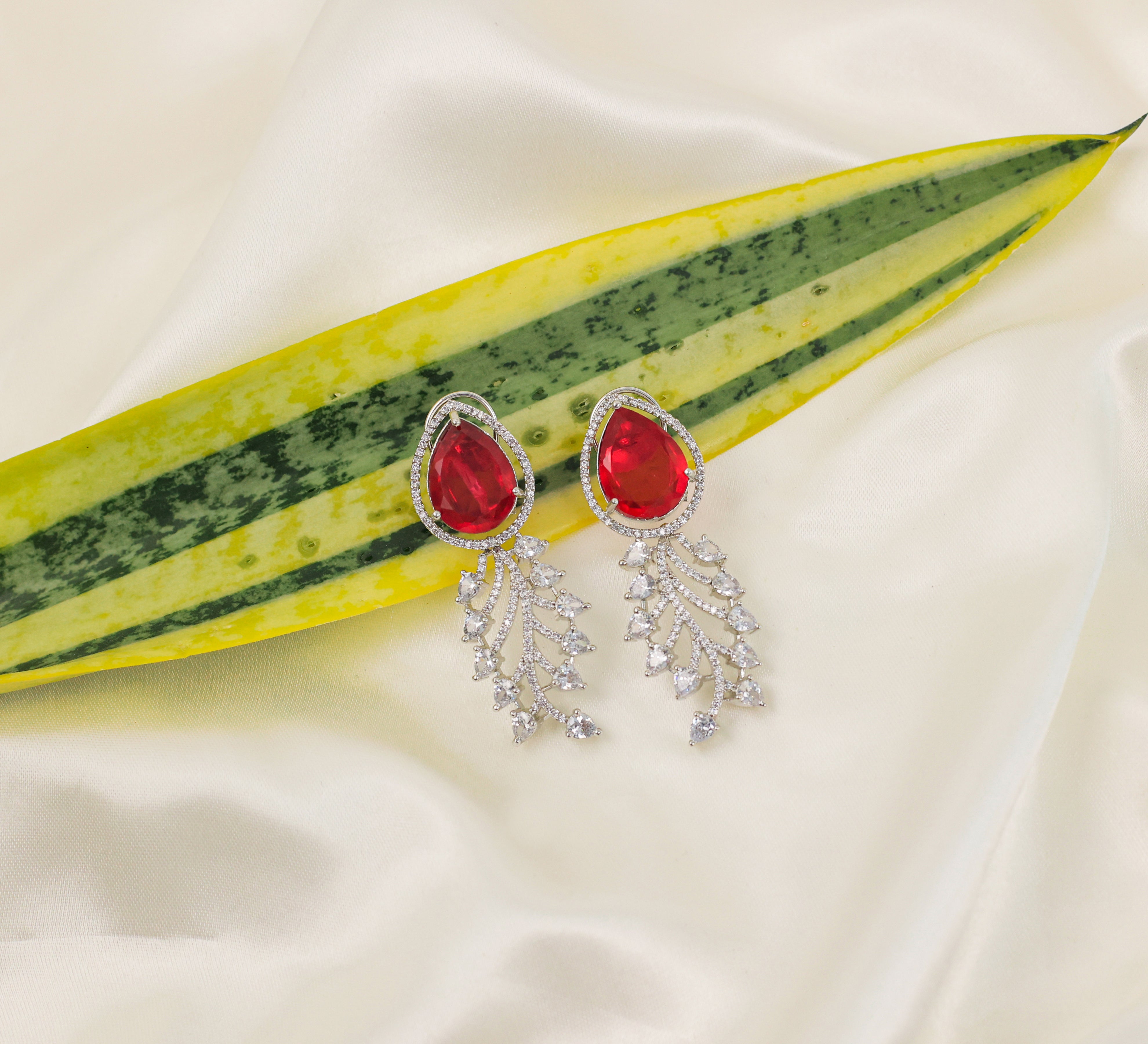 Doublet Stones Earrings - Adisha Jewels