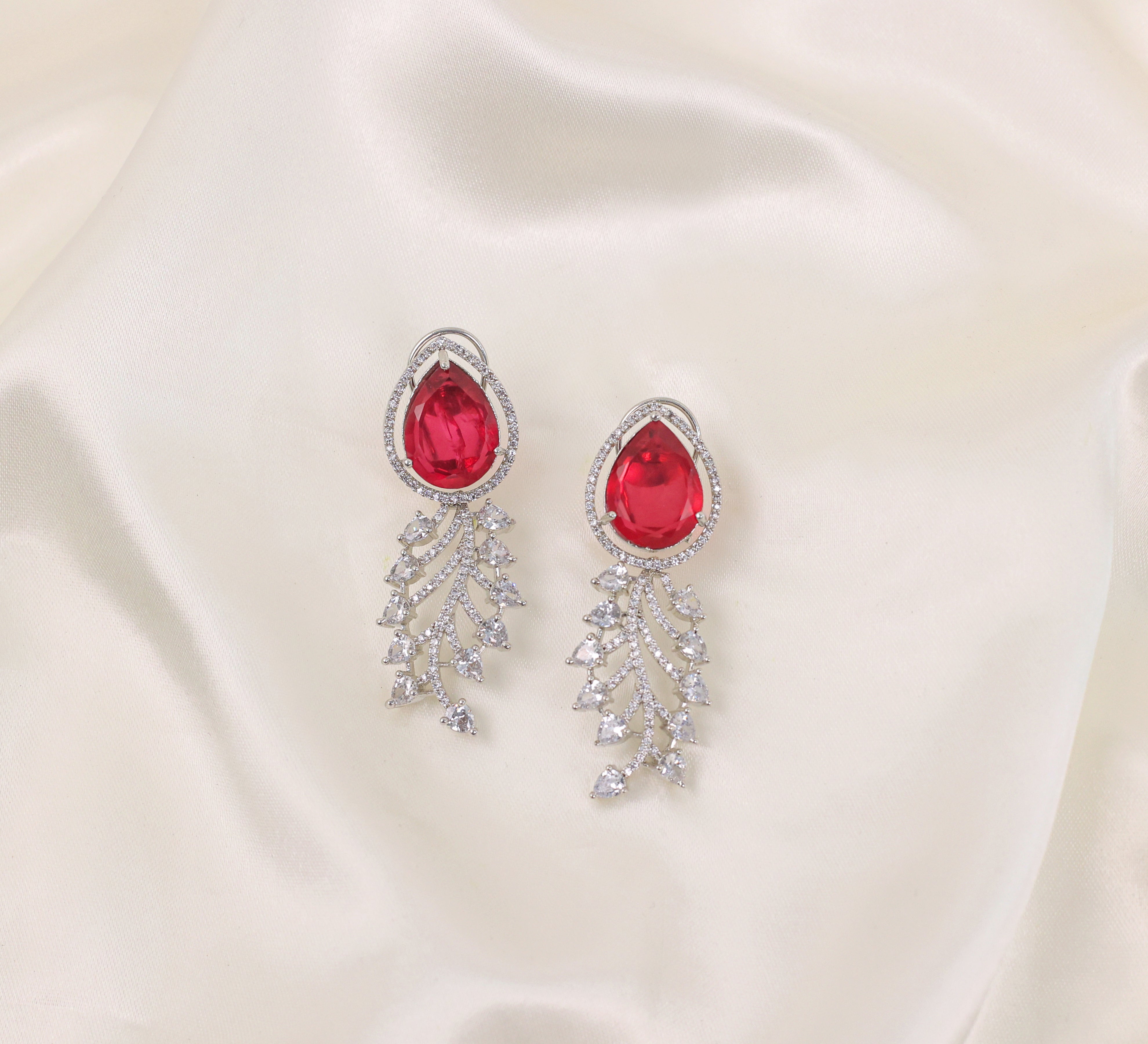 Doublet Stones Earrings - Adisha Jewels