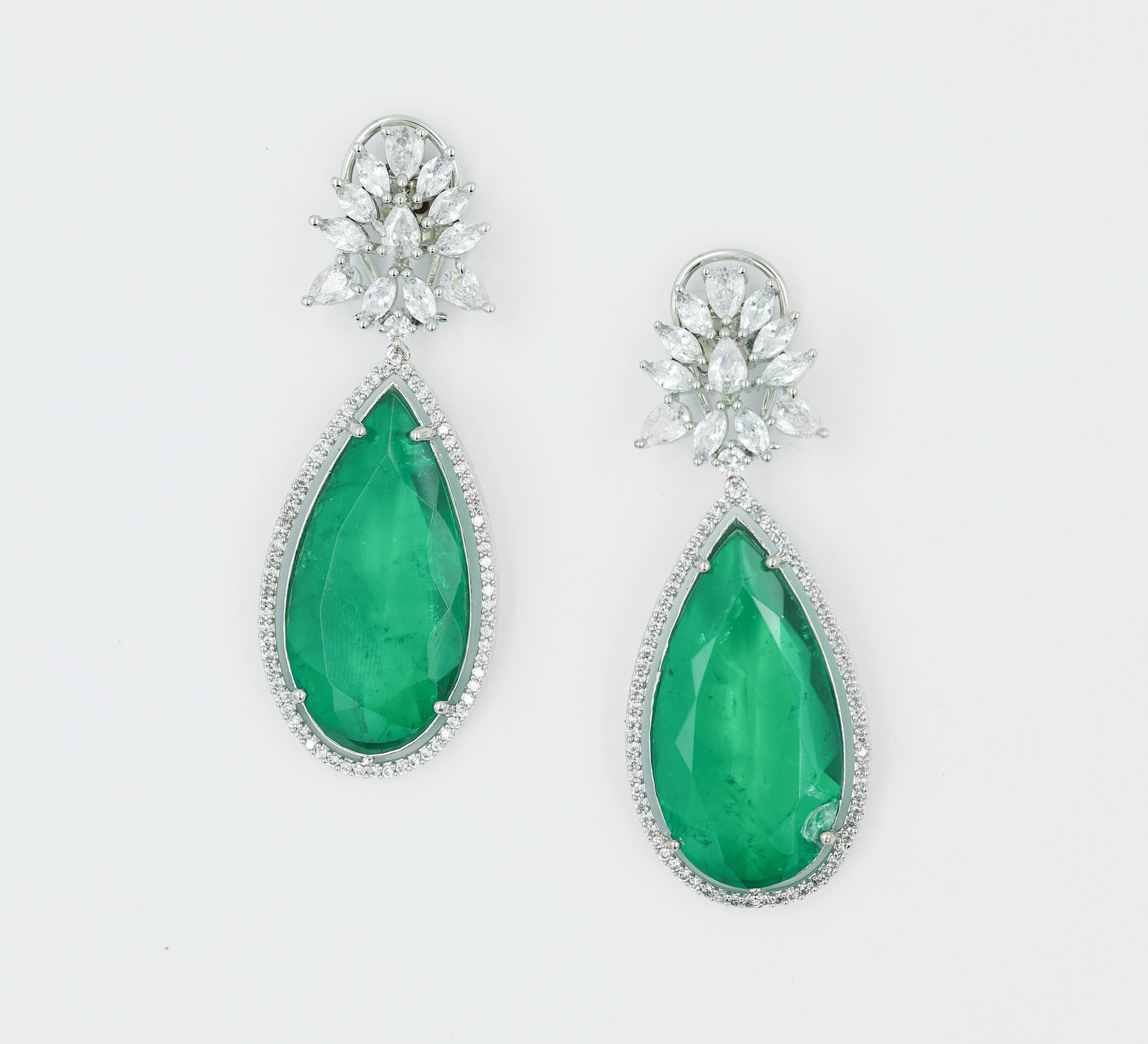 Doublet Stones Earrings - Adisha Jewels