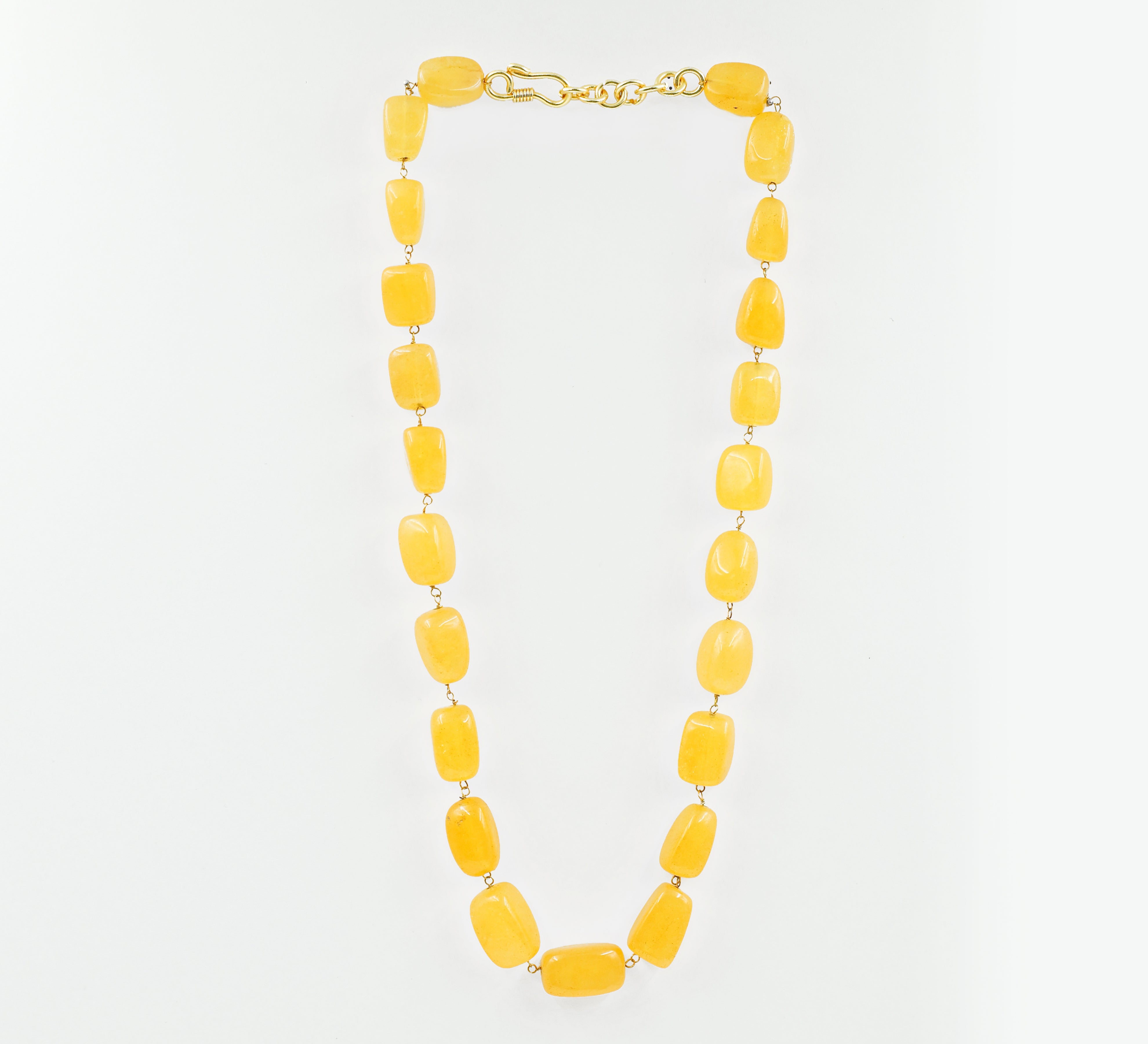 Gold-Plated Mala Necklace Set with Tumble Beads - Adisha Jewels